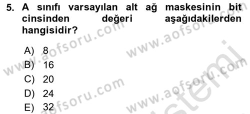 Unix Sistem Yönetimi Dersi 2022 - 2023 Yılı Yaz Okulu Sınav Soruları 5. Soru