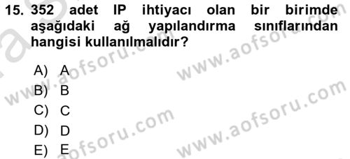 Unix Sistem Yönetimi Dersi Ara Sınavı Deneme Sınav Soruları 15. Soru
