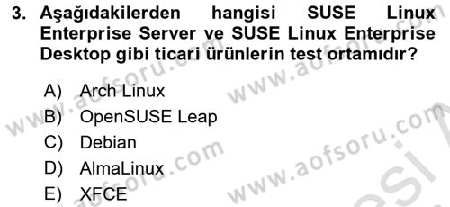 Unix Sistem Yönetimi Dersi 2023 - 2024 Yılı Yaz Okulu Sınav Soruları 3. Soru