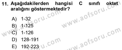 Unix Sistem Yönetimi Dersi 2024 - 2025 Yılı (Vize) Ara Sınav Soruları 11. Soru