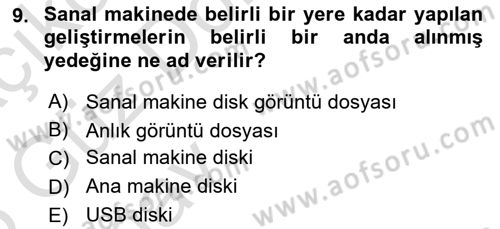 Unix Sistem Yönetimi Dersi 2024 - 2025 Yılı (Vize) Ara Sınav Soruları 9. Soru