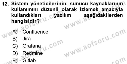 Unix Sistem Yönetimi Dersi 2025 - 2026 Yılı (Final) Dönem Sonu Sınav Soruları 12. Soru