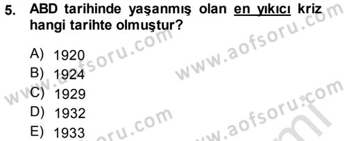 Bankacılık Ve Sigortacılığa Giriş Dersi 2014 - 2015 Yılı Tek Ders Sınav Soruları 5. Soru