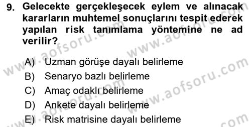 Bankacılık Ve Sigortacılığa Giriş Dersi 2015 - 2016 Yılı (Final) Dönem Sonu Sınav Soruları 9. Soru