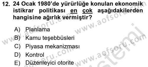 Bankacılık Ve Sigortacılığa Giriş Dersi 2017 - 2018 Yılı (Vize) Ara Sınav Soruları 12. Soru