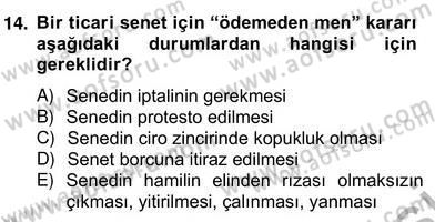Bankacılık Hizmet Ürünleri Dersi 2012 - 2013 Yılı (Vize) Ara Sınav Soruları 14. Soru