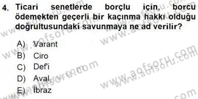 Bankacılık Hizmet Ürünleri Dersi 2015 - 2016 Yılı (Vize) Ara Sınav Soruları 4. Soru