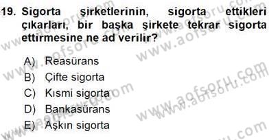 Bankacılık Hizmet Ürünleri Dersi 2015 - 2016 Yılı (Final) Dönem Sonu Sınavı 19. Soru