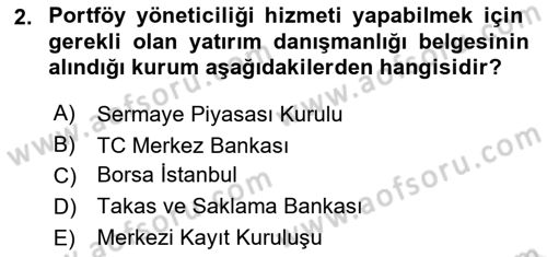 Bankacılık Hizmet Ürünleri Dersi 2017 - 2018 Yılı (Vize) Ara Sınav Soruları 2. Soru