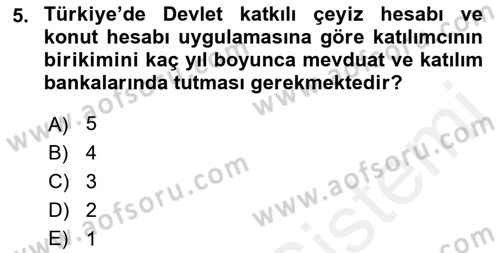 Bankacılık Hizmet Ürünleri Dersi 2018 - 2019 Yılı (Vize) Ara Sınav Soruları 5. Soru