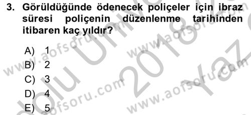 Bankacılık Hizmet Ürünleri Dersi 2018 - 2019 Yılı Yaz Okulu Sınav Soruları 3. Soru