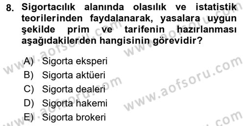 Bankacılık Hizmet Ürünleri Dersi 2018 - 2019 Yılı Yaz Okulu Sınav Soruları 8. Soru