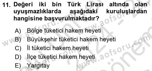 Bankacılık Hizmet Ürünleri Dersi 2024 - 2025 Yılı (Final) Dönem Sonu Sınav Soruları 11. Soru