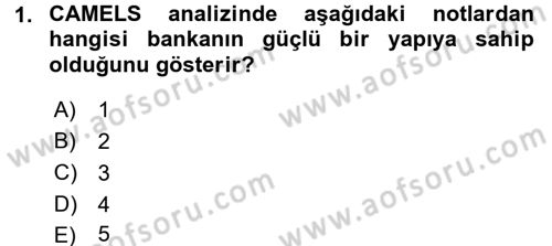 Bankaların Yönetimi Ve Denetimi Dersi 2017 - 2018 Yılı 3 Ders Sınav Soruları 1. Soru
