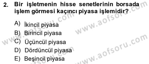 Bankalarda Kredi Yönetimi Dersi 2014 - 2015 Yılı (Final) Dönem Sonu Sınav Soruları 2. Soru