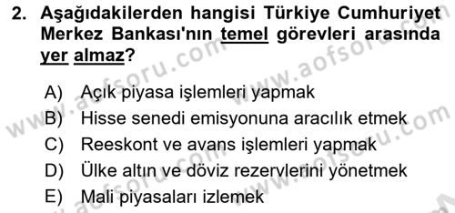 Bankalarda Kredi Yönetimi Dersi 2022 - 2023 Yılı (Final) Dönem Sonu Sınav Soruları 2. Soru