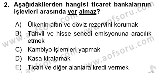Bankalarda Kredi Yönetimi Dersi 2024 - 2025 Yılı (Final) Dönem Sonu Sınav Soruları 2. Soru