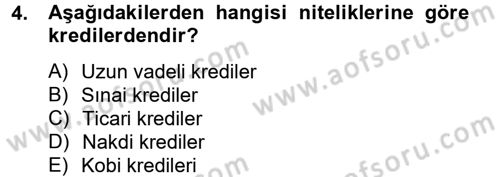 Banka Ve Sigorta Muhasebesi Dersi 2014 - 2015 Yılı (Final) Dönem Sonu Sınav Soruları 4. Soru