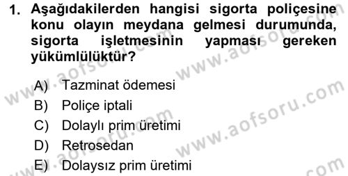Banka Ve Sigorta Muhasebesi Dersi 2017 - 2018 Yılı 3 Ders Sınav Soruları 1. Soru
