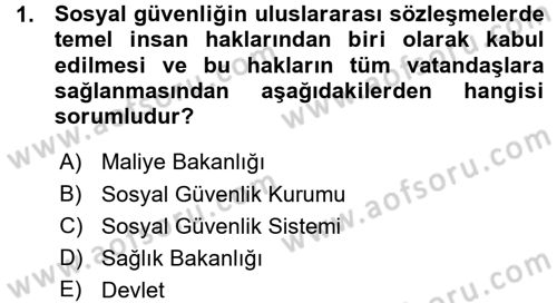 Hayat Sigortaları Ve Bireysel Emeklilik Sistemi Dersi 2015 - 2016 Yılı (Vize) Ara Sınav Soruları 1. Soru
