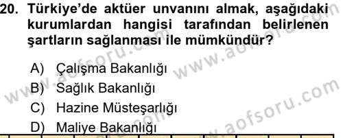 Hayat Sigortaları Ve Bireysel Emeklilik Sistemi Dersi 2015 - 2016 Yılı (Vize) Ara Sınav Soruları 20. Soru