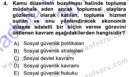 Hayat Sigortaları Ve Bireysel Emeklilik Sistemi Dersi 2015 - 2016 Yılı (Vize) Ara Sınav Soruları 4. Soru
