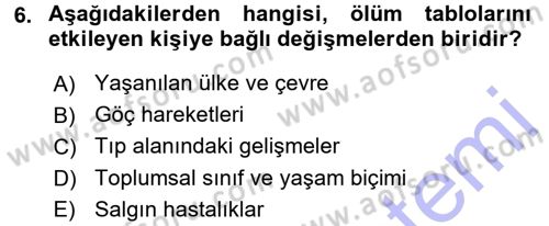 Hayat Sigortaları Ve Bireysel Emeklilik Sistemi Dersi 2015 - 2016 Yılı (Final) Dönem Sonu Sınav Soruları 6. Soru