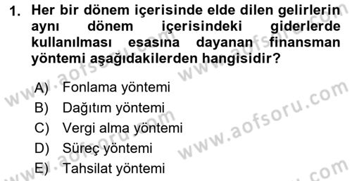 Hayat Sigortaları Ve Bireysel Emeklilik Sistemi Dersi 2023 - 2024 Yılı (Vize) Ara Sınav Soruları 1. Soru