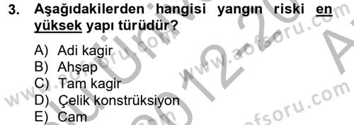 Hayat Dışı Sigortalar Dersi 2012 - 2013 Yılı (Vize) Ara Sınav Soruları 3. Soru