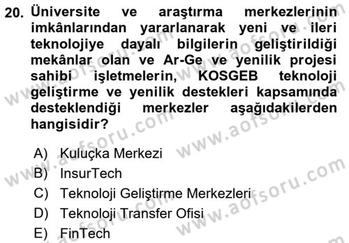 Hayat Dışı Sigortalar Dersi 2021 - 2022 Yılı (Final) Dönem Sonu Sınav Soruları 20. Soru