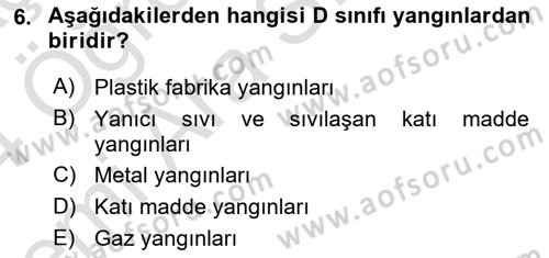 Hayat Dışı Sigortalar Dersi 2023 - 2024 Yılı (Vize) Ara Sınav Soruları 6. Soru