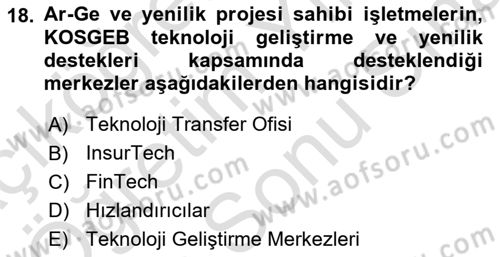 Hayat Dışı Sigortalar Dersi 2023 - 2024 Yılı (Final) Dönem Sonu Sınav Soruları 18. Soru