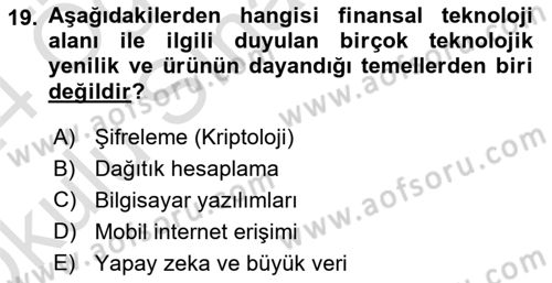 Hayat Dışı Sigortalar Dersi 2023 - 2024 Yılı Yaz Okulu Sınav Soruları 19. Soru