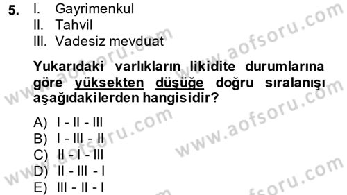 Portföy Yönetimi Dersi 2014 - 2015 Yılı Tek Ders Sınav Soruları 5. Soru