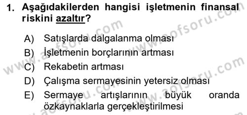 Portföy Yönetimi Dersi 2018 - 2019 Yılı (Vize) Ara Sınav Soruları 1. Soru
