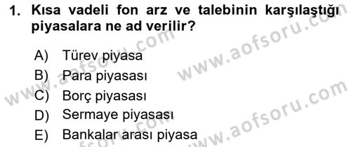 Portföy Yönetimi Dersi 2023 - 2024 Yılı (Final) Dönem Sonu Sınav Soruları 1. Soru