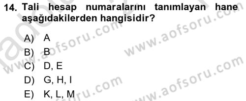 Katılım, Kalkınma Ve Yatırım Bankacılığı Dersi 2020 - 2021 Yılı Yaz Okulu Sınav Soruları 14. Soru