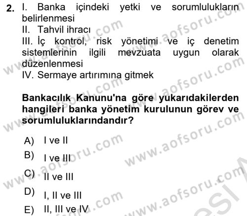 Katılım, Kalkınma Ve Yatırım Bankacılığı Dersi 2020 - 2021 Yılı Yaz Okulu Sınav Soruları 2. Soru
