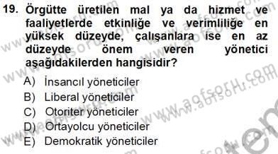 Büro Yönetimi Dersi 2012 - 2013 Yılı (Vize) Ara Sınav Soruları 19. Soru