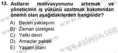 Büro Yönetimi Dersi 2012 - 2013 Yılı (Final) Dönem Sonu Sınav Soruları 13. Soru