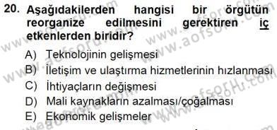 Büro Yönetimi Dersi 2012 - 2013 Yılı (Final) Dönem Sonu Sınav Soruları 20. Soru