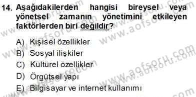 Büro Yönetimi Dersi 2013 - 2014 Yılı (Final) Dönem Sonu Sınav Soruları 14. Soru