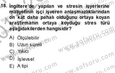 Büro Yönetimi Dersi 2013 - 2014 Yılı (Final) Dönem Sonu Sınav Soruları 18. Soru