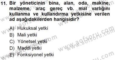 Büro Yönetimi Dersi 2013 - 2014 Yılı Tek Ders Sınav Soruları 11. Soru