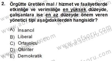 Büro Yönetimi Dersi 2014 - 2015 Yılı (Vize) Ara Sınav Soruları 2. Soru