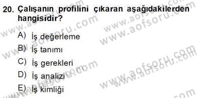 Büro Yönetimi Dersi 2014 - 2015 Yılı (Vize) Ara Sınav Soruları 20. Soru