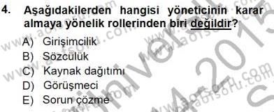 Büro Yönetimi Dersi 2014 - 2015 Yılı (Vize) Ara Sınav Soruları 4. Soru