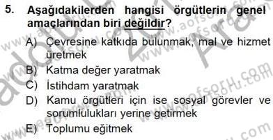 Büro Yönetimi Dersi 2014 - 2015 Yılı (Vize) Ara Sınav Soruları 5. Soru