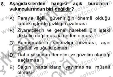 Büro Yönetimi Dersi 2014 - 2015 Yılı (Vize) Ara Sınav Soruları 8. Soru