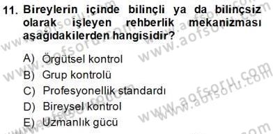 Büro Yönetimi Dersi 2014 - 2015 Yılı (Final) Dönem Sonu Sınav Soruları 11. Soru